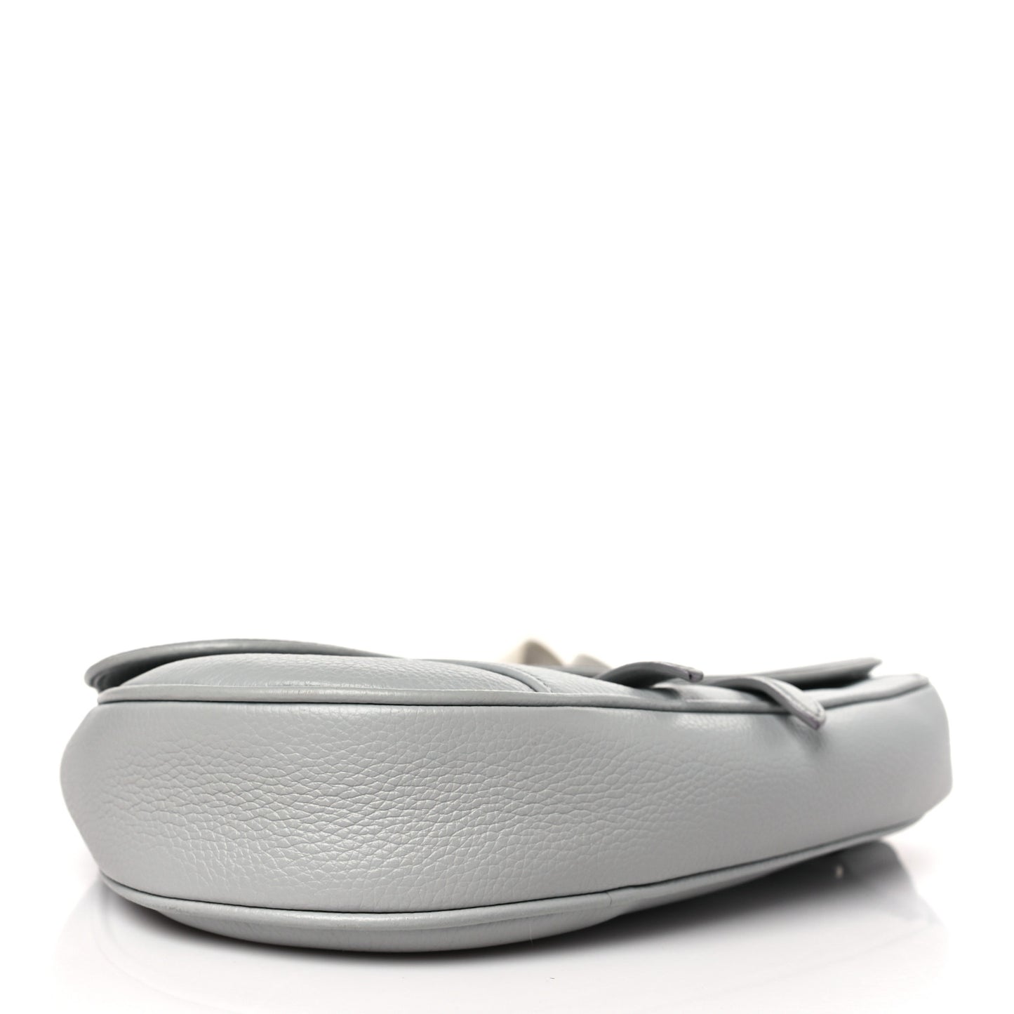 Grained Calfskin Kim Jones Saddle Bag Light Grey