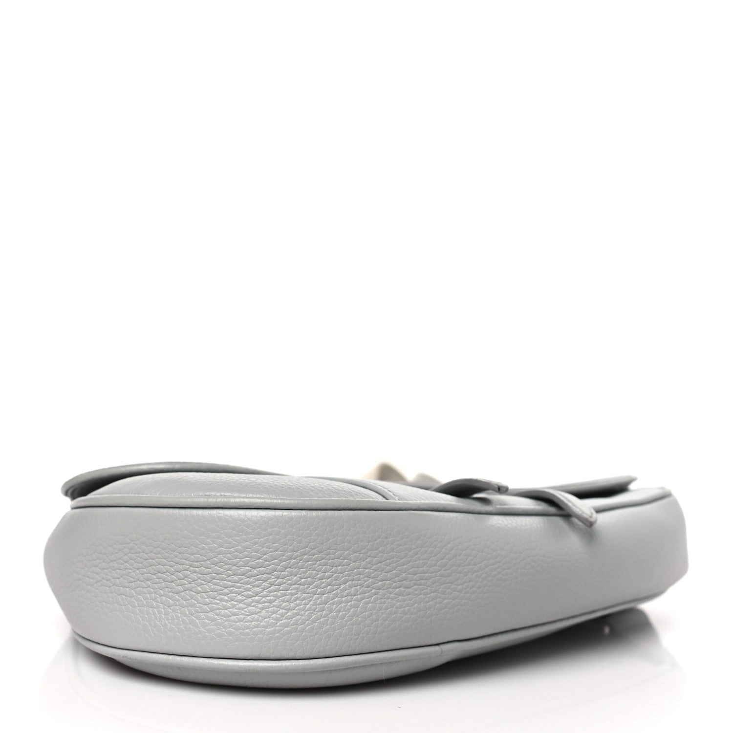 Christian Dior Grained Calfskin Kim Jones Saddle Bag Light Grey 4 of 8