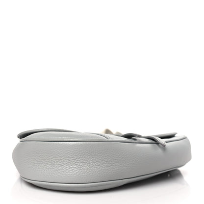 Christian Dior Grained Calfskin Kim Jones Saddle Bag Light Grey 4 of 8