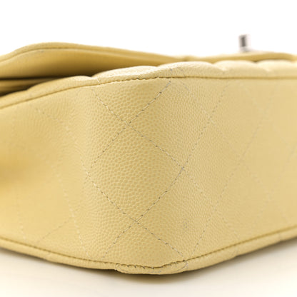 Chanel Caviar Quilted Medium Double Flap Light Yellow 9 of 12