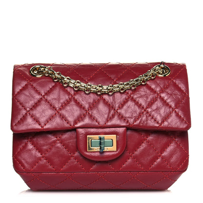 Chanel Aged Calfskin Quilted 2.55 Reissue Mini Flap Red 1 of 15