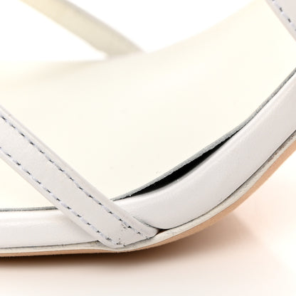 Chanel Calfskin Camellia Sandals 40 White 8 of 9
