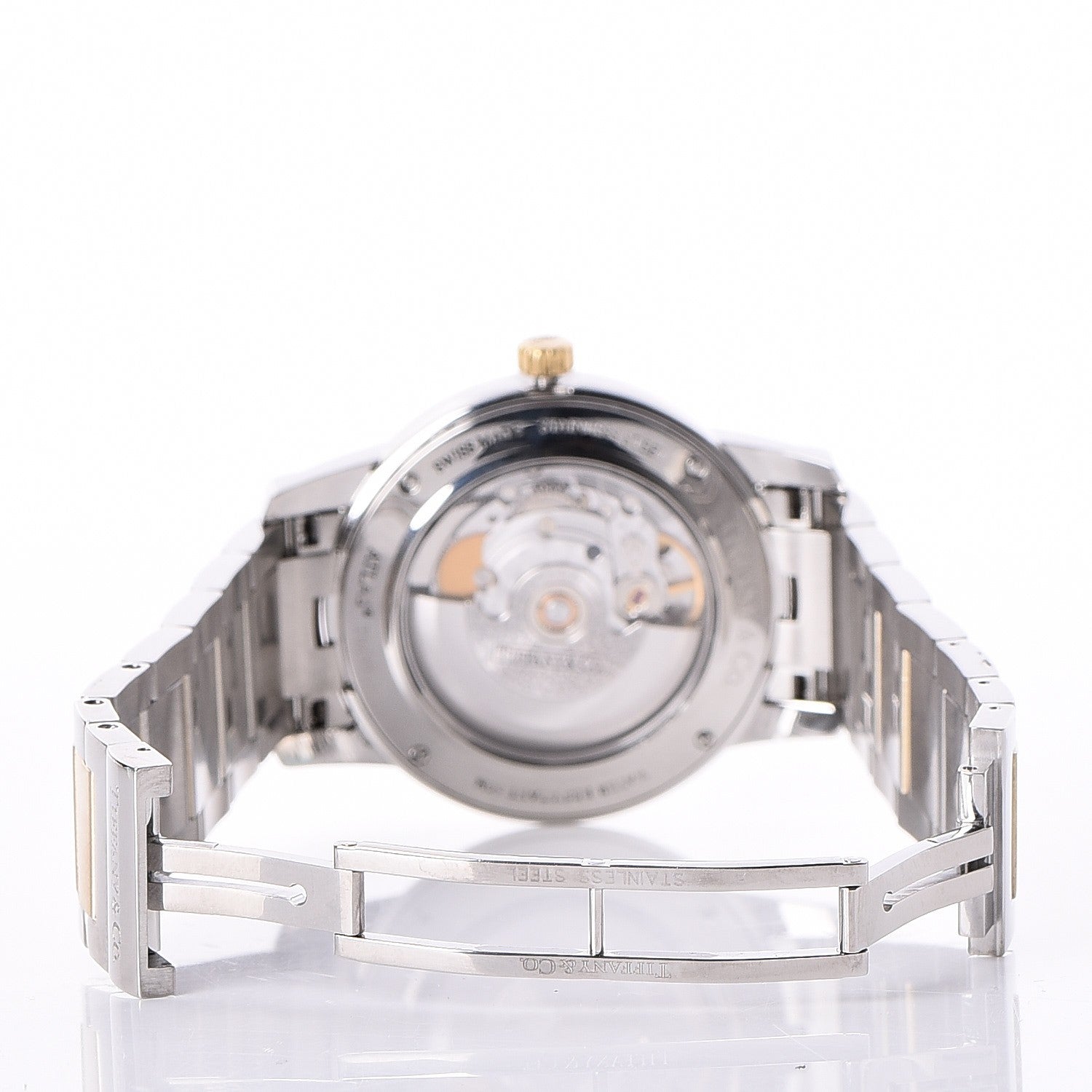 Tiffany Stainless Steel 18K Yellow Gold 37mm Atlas 3-Hand Automatic Watch 5 of 7