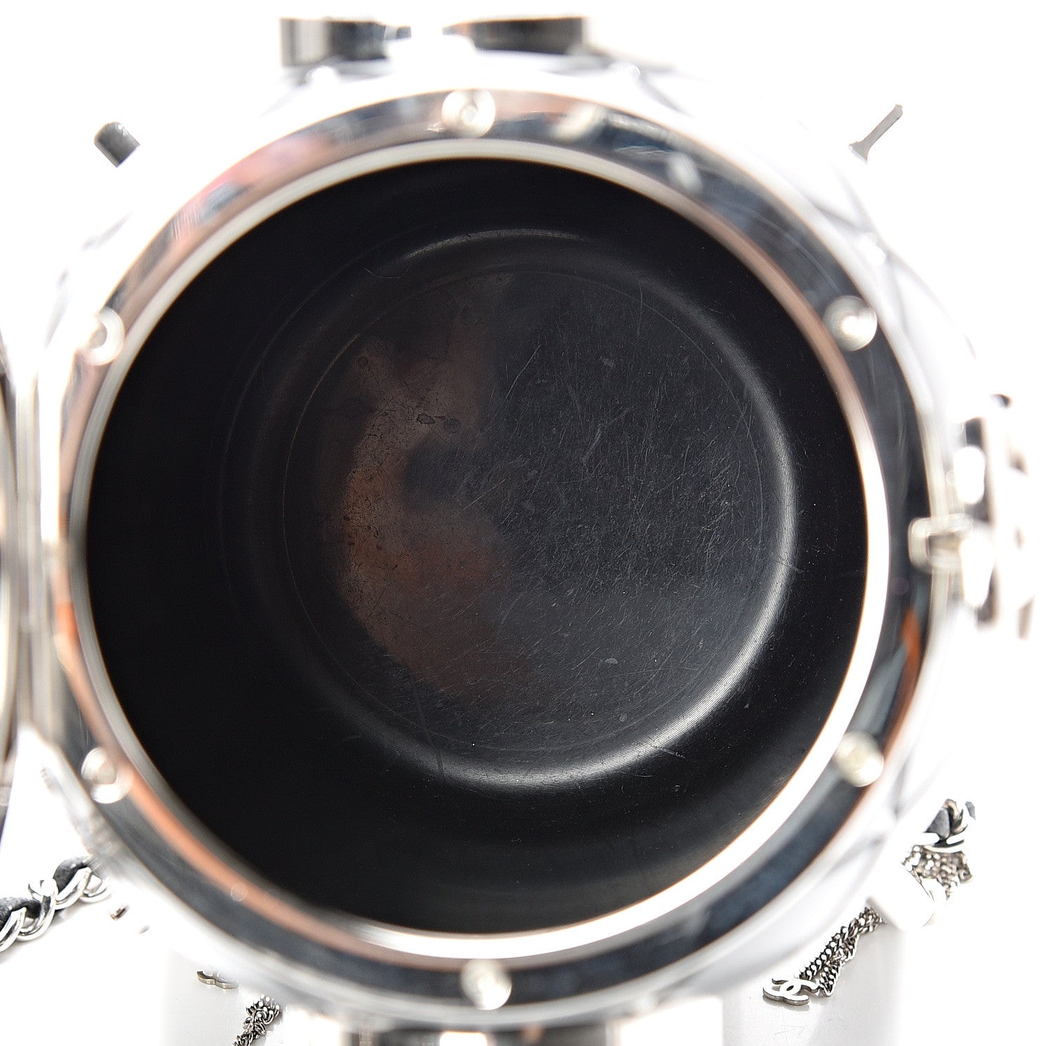 Chanel Plexiglass Crystal Rocket Ship Minaudière Clutch Black 6 of 10