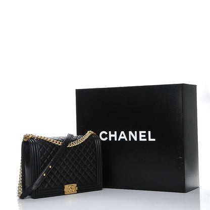 Chanel Lambskin Quilted Large Boy Flap Black 8 of 8