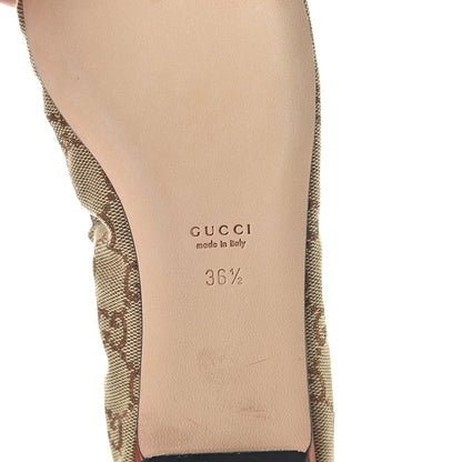Gucci GG Monogram Miro Soft Calfskin Bamboo Ballet Flat 36.5 Beige Oxydus 6 of 14
