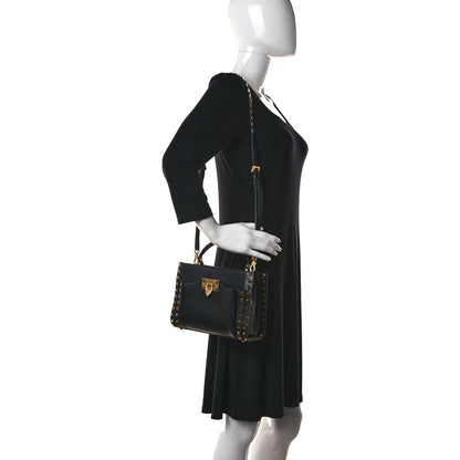 Valentino Garavani Vitello Small Rockstud Alcove Top-Handle Bag Black 2 of 12