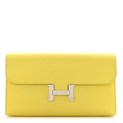 Hermes Epsom Constance Long Wallet Lime 1 of 11