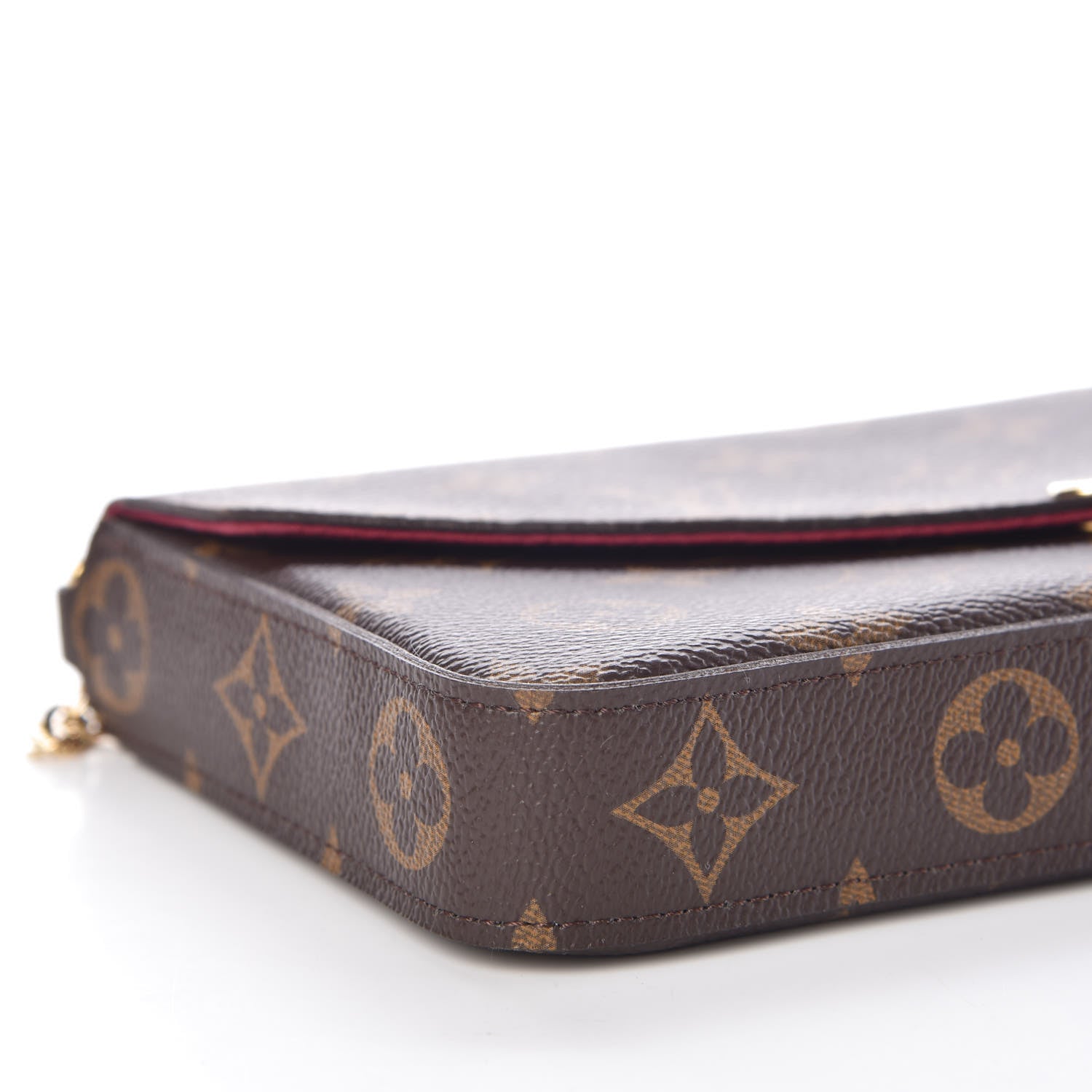 Louis Vuitton Monogram Pochette Felicie Chain Wallet Fuchsia 5 of 11