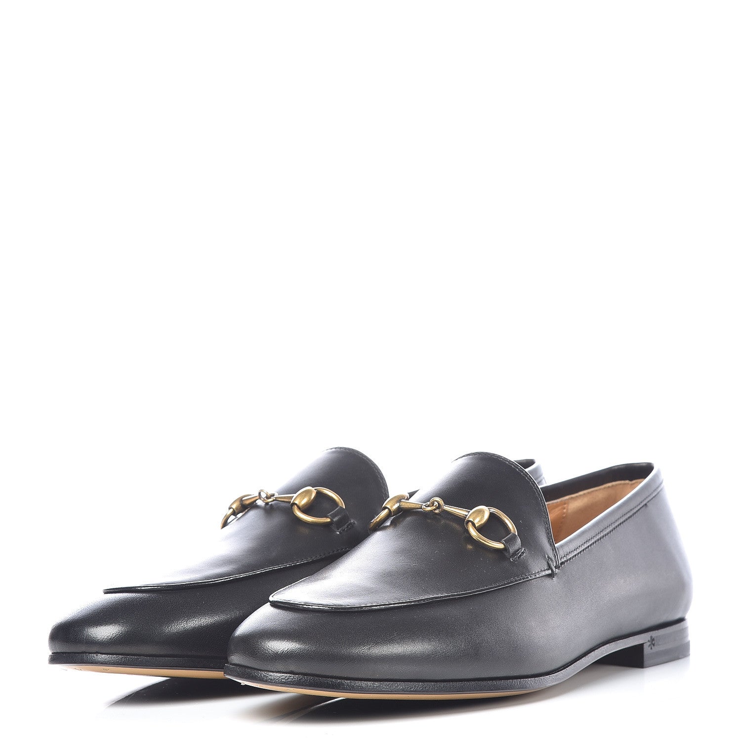 Gucci Calfskin Womens Jordaan Loafers 37 Black 3 of 10