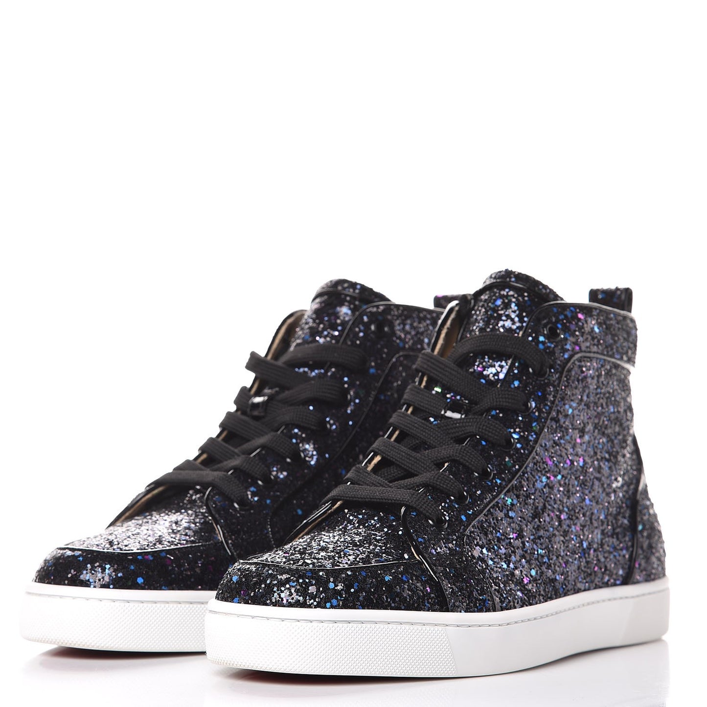 Mens Patent Glitter Rantus Orlato Flat Sneakers 41.5 Neptune Black
