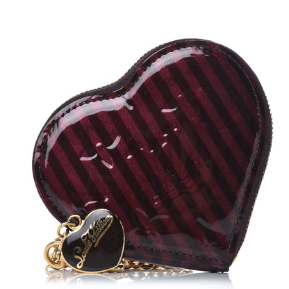 Louis Vuitton Vernis Rayures Coeur Heart Coin Purse Amarante 1 of 6