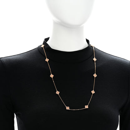 Van Cleef & Arpels 18K Rose Gold 16 Motifs Sweet Alhambra Necklace 2 of 7