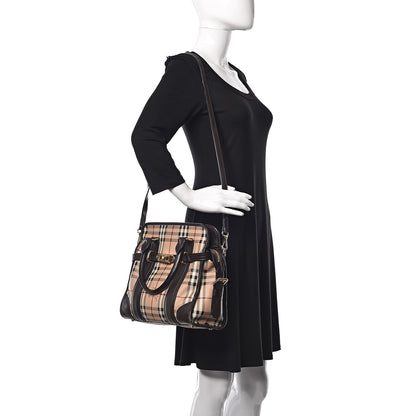 Burberry Haymarket Check Minford Portrait Tote Chocolate 2 of 28