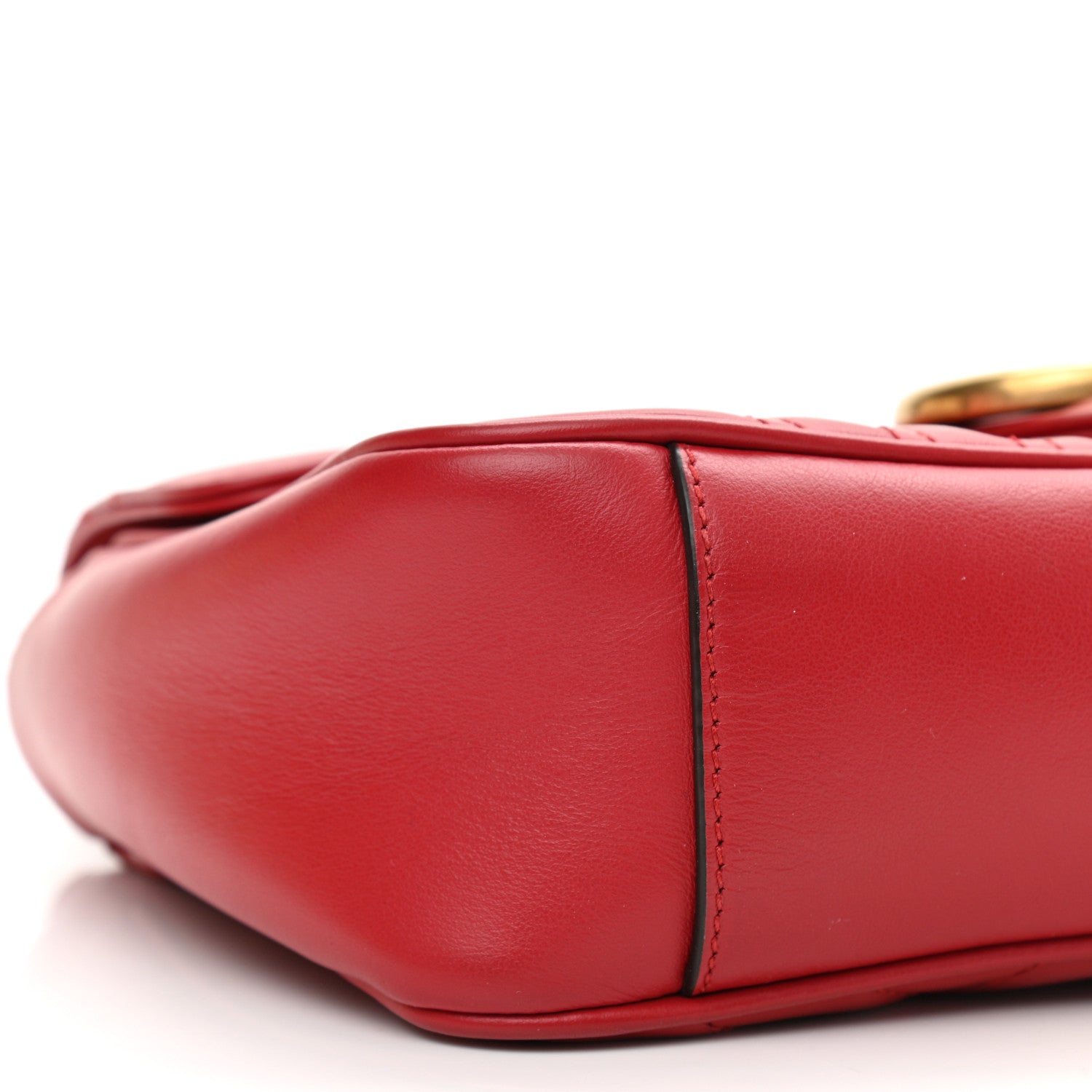 Gucci Calfskin Matelasse Small GG Marmont Shoulder Bag Hibiscus Red 8 of 13