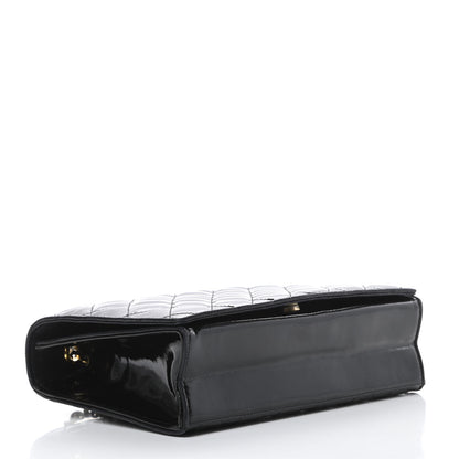 Chanel Patent Quilted Small CC Single Flap Bag Black 4 of 15