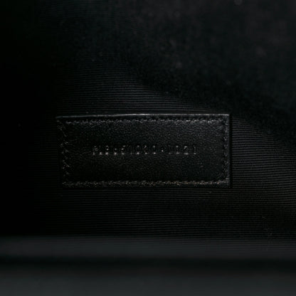 Saint Laurent Grain De Poudre Textured Mixed Matelasse Triquilt Monogram Clutch Black 7 of 13