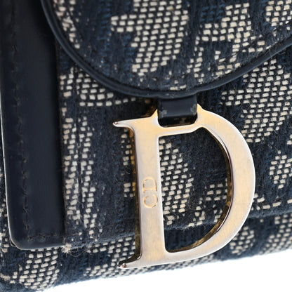 Christian Dior Monogram Compact Saddle Wallet Blue 10 of 10