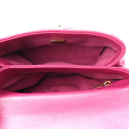 Chanel Lambskin Quilted Small Chain Top Handle Flap Pink 5 of 10