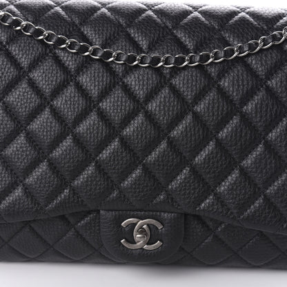 Chanel Calfskin Quilted XXL Travel Flap Bag Black 10 of 10