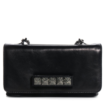 Valentino Garavani Nappa Crystal Encrusted Studs Va Va Voom Shoulder Bag Black 1 of 7