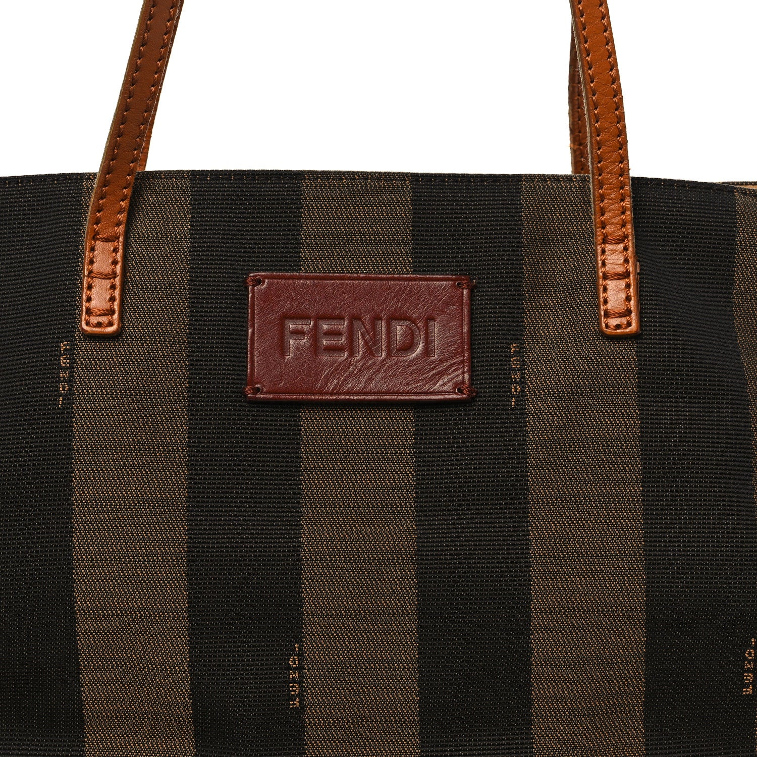 Fendi Pequin Cuoio Vegetale Medium Roll Tote Tobacco Cuoio Miele 8 of 13