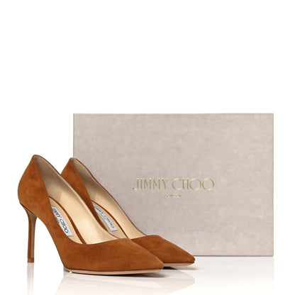 Jimmy Choo Suede Romy 85 Pumps 38 Canyon 8 of 8
