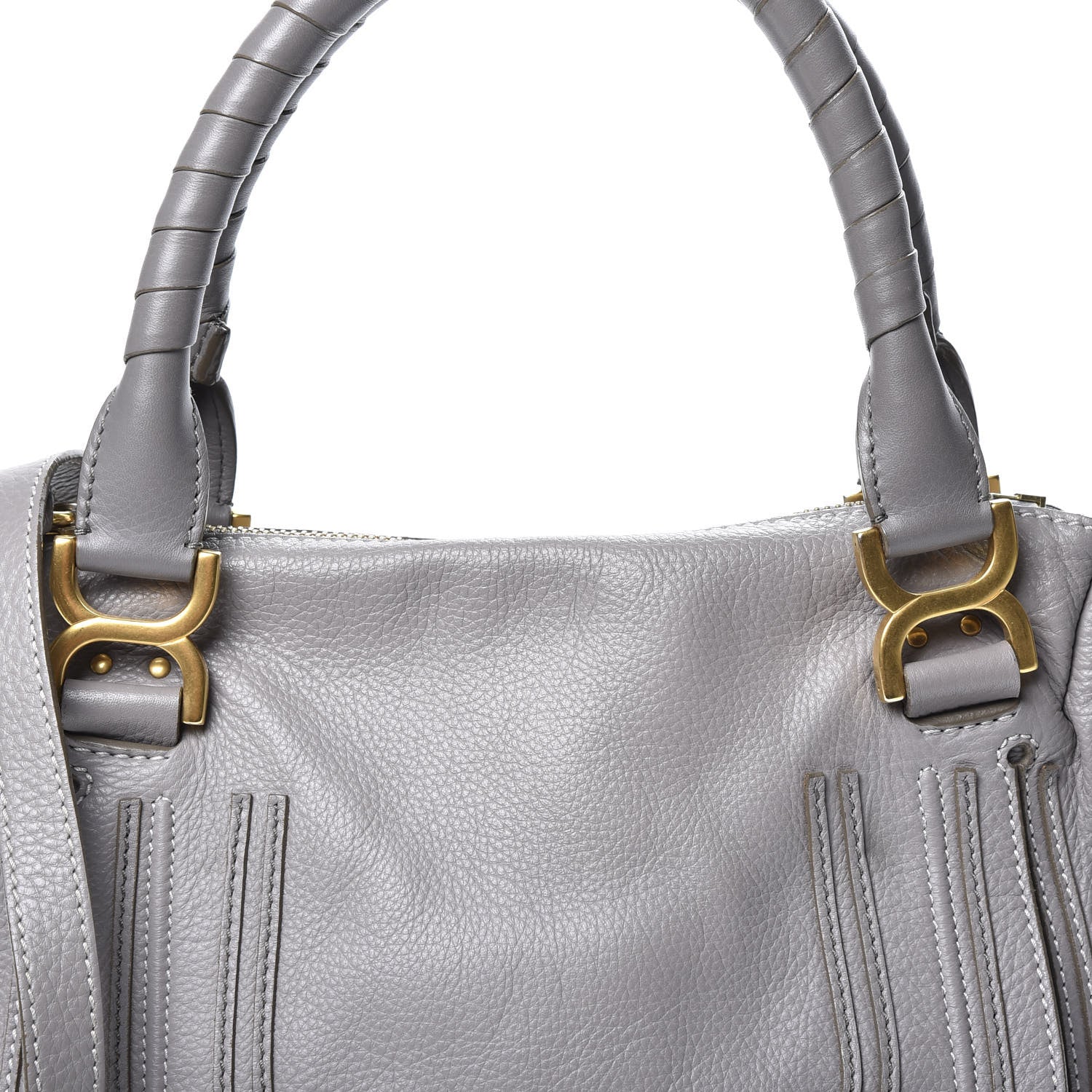 Chloe Calfskin Medium Marcie Satchel Cashmere Grey 8 of 8
