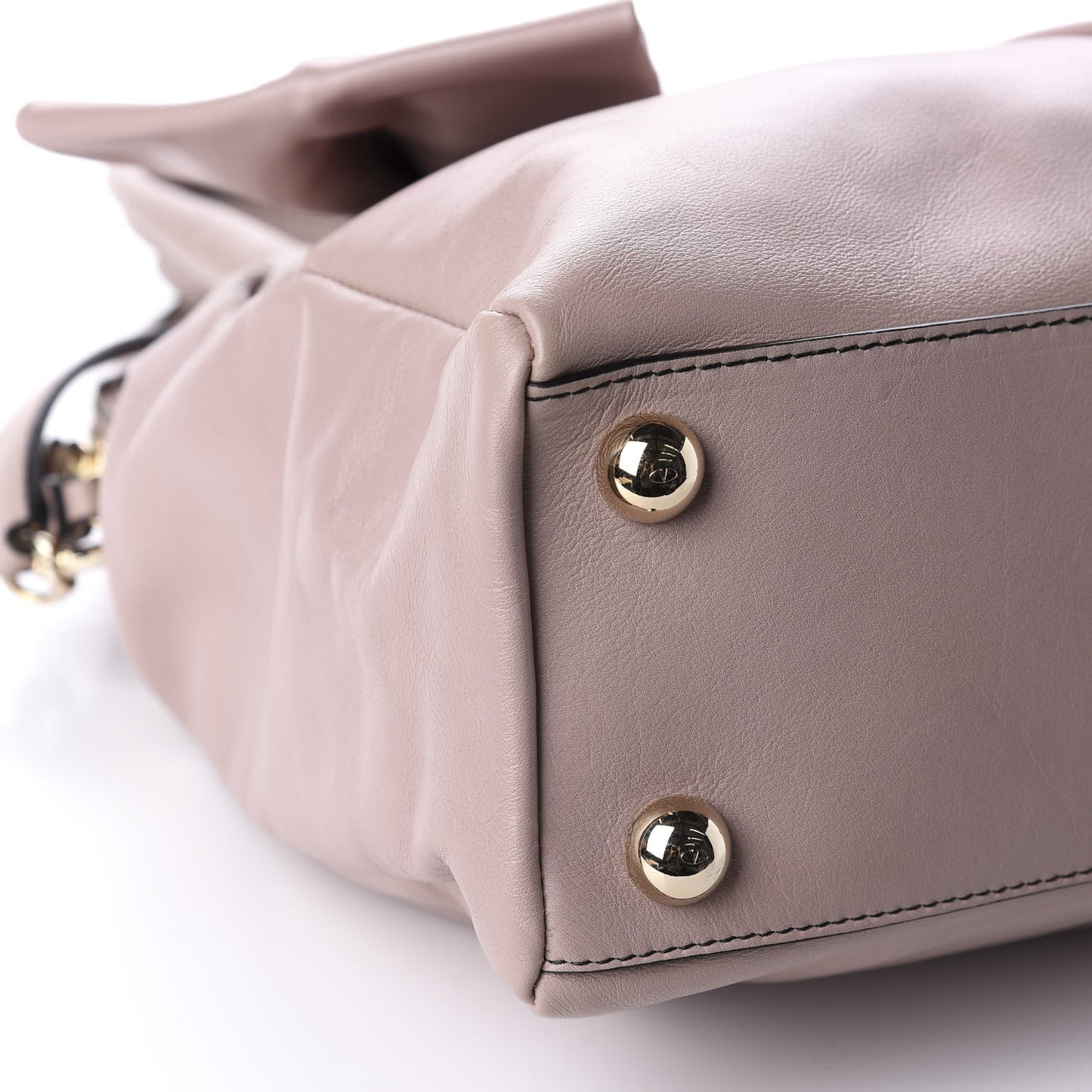 Nappa Bow Dome Tote Blush Nude