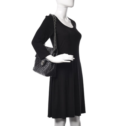 Chanel Washed Caviar Quilted Maxi Single Flap Black 2 of 10