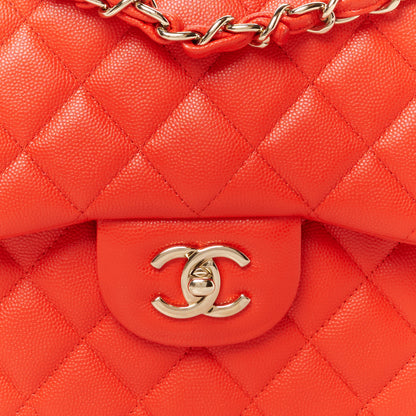 Chanel Caviar Quilted Jumbo Double Flap Red 9 of 11