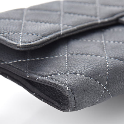 Chanel Iridescent Caviar Quilted Large Flap Wallet Grey 13 of 14