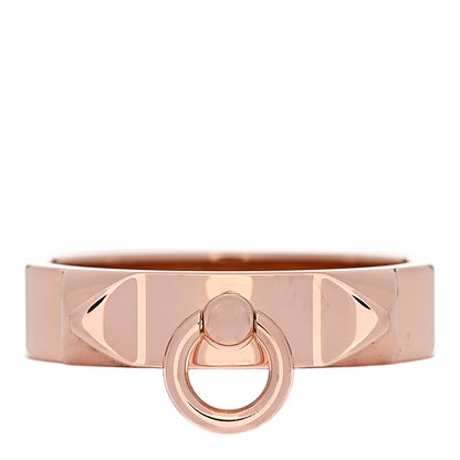 Hermes 18K Rose Gold PM Collier De Chien Ring 59 8.75 1 of 5