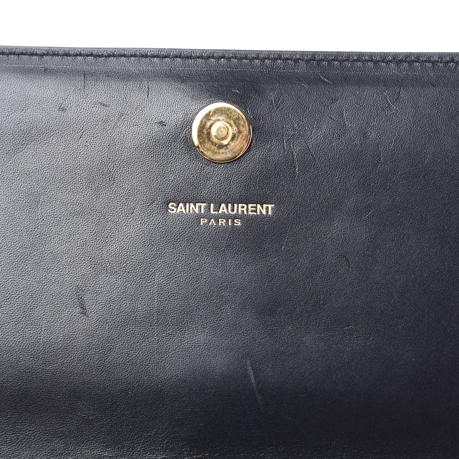 Saint Laurent Calfskin Classic Monogram Cassandre Clutch Black 6 of 9