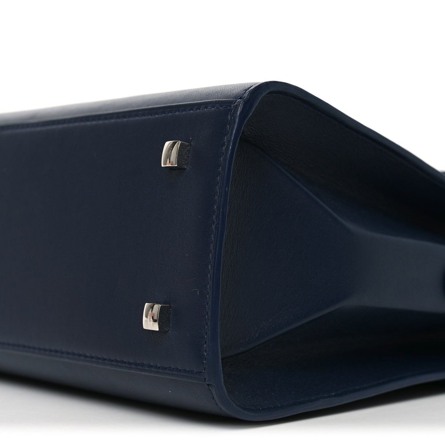 Calfskin MM Tempete Satchel Navy