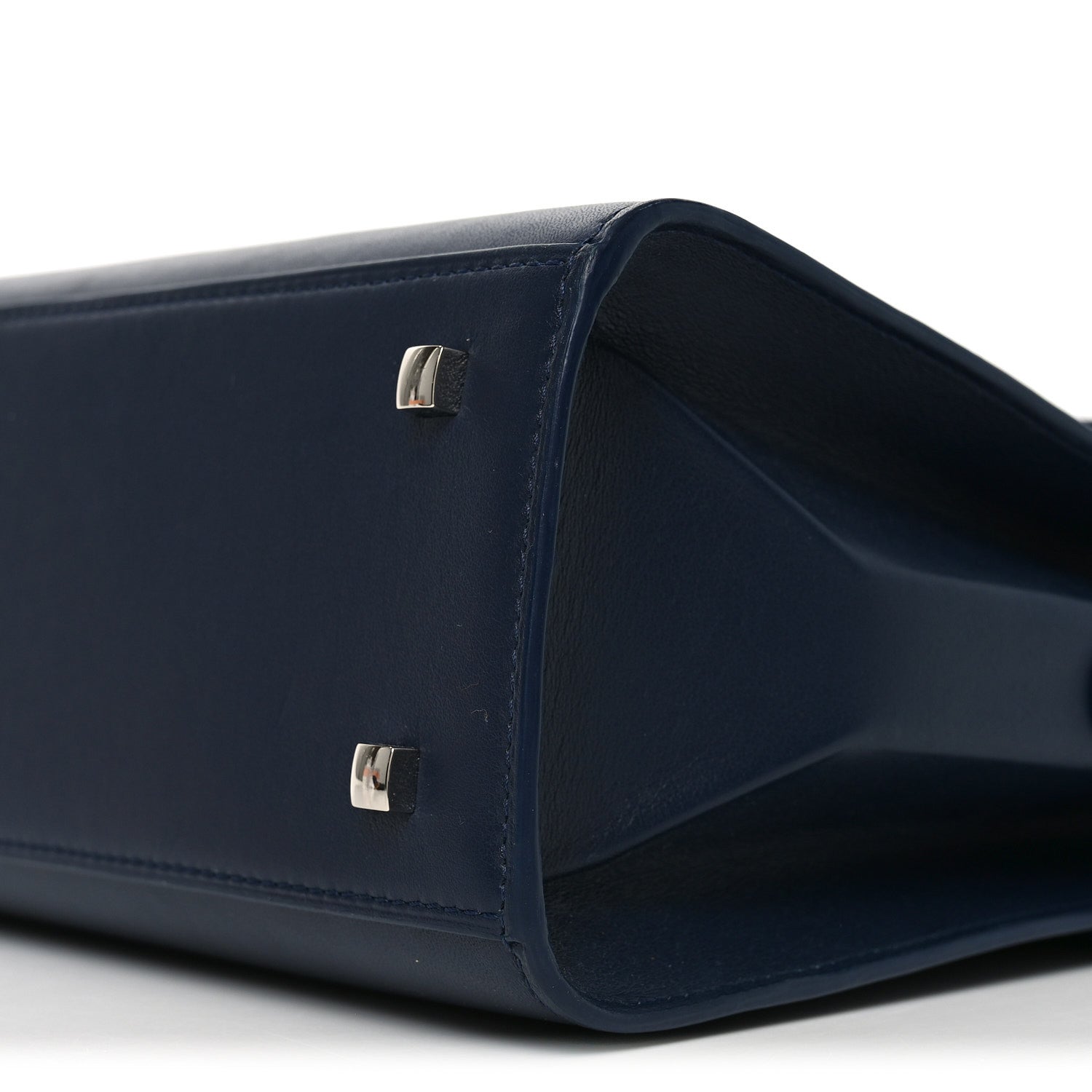 Delvaux Calfskin MM Tempete Satchel Navy 9 of 9