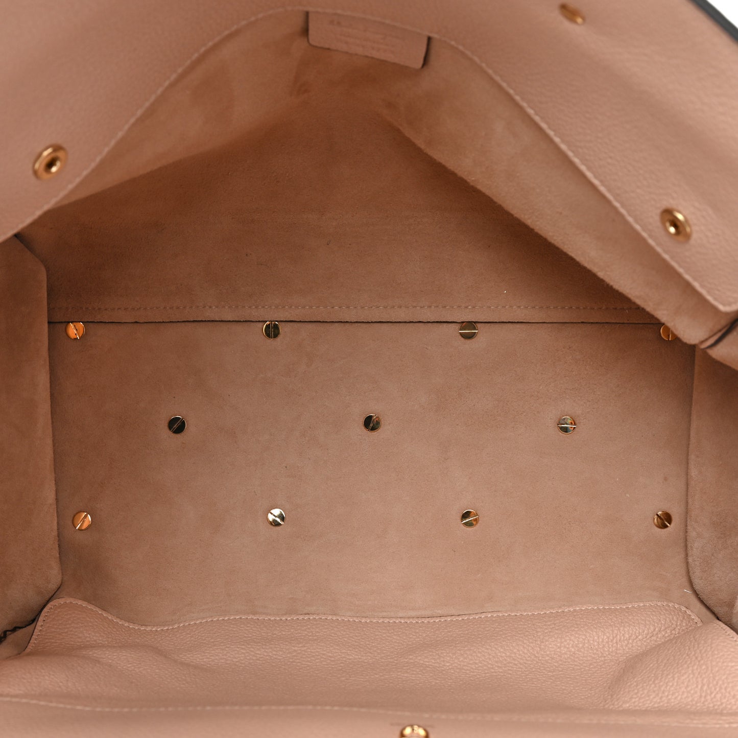 Grained Calfskin Medium Studio Top Handle Bag Beige