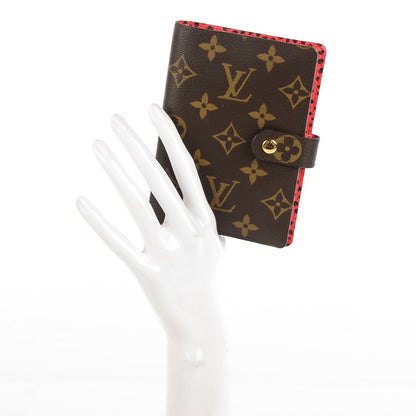 Louis Vuitton Monogram Kusama Interior Infinity Nets Small Ring Agenda Cover Red 3 of 10