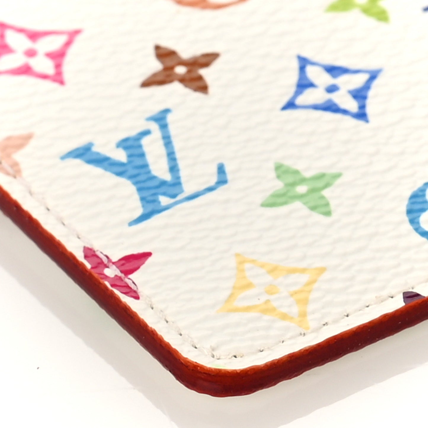Monogram Multicolor Mirror and Case Pouch White