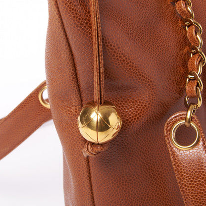 Chanel Caviar Flap Shoulder Bag Brown 6 of 9