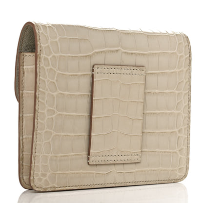 Hermes Matte Alligator Roulis Slim Wallet Beton 3 of 9