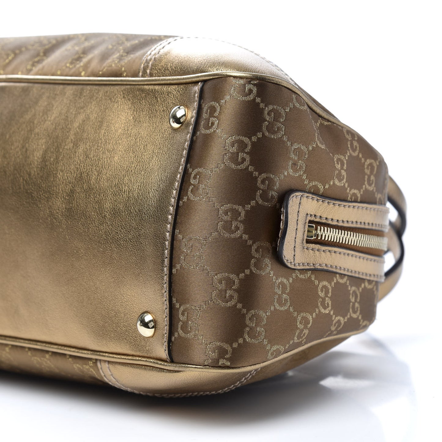 Satin Monogram Small Princy Satchel Bronze