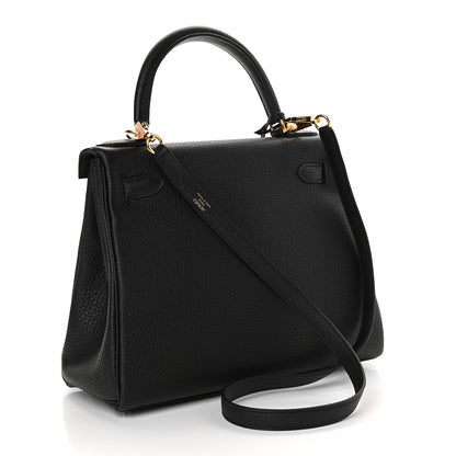 Hermes Togo Kelly Retourne 28 Black 3 of 11