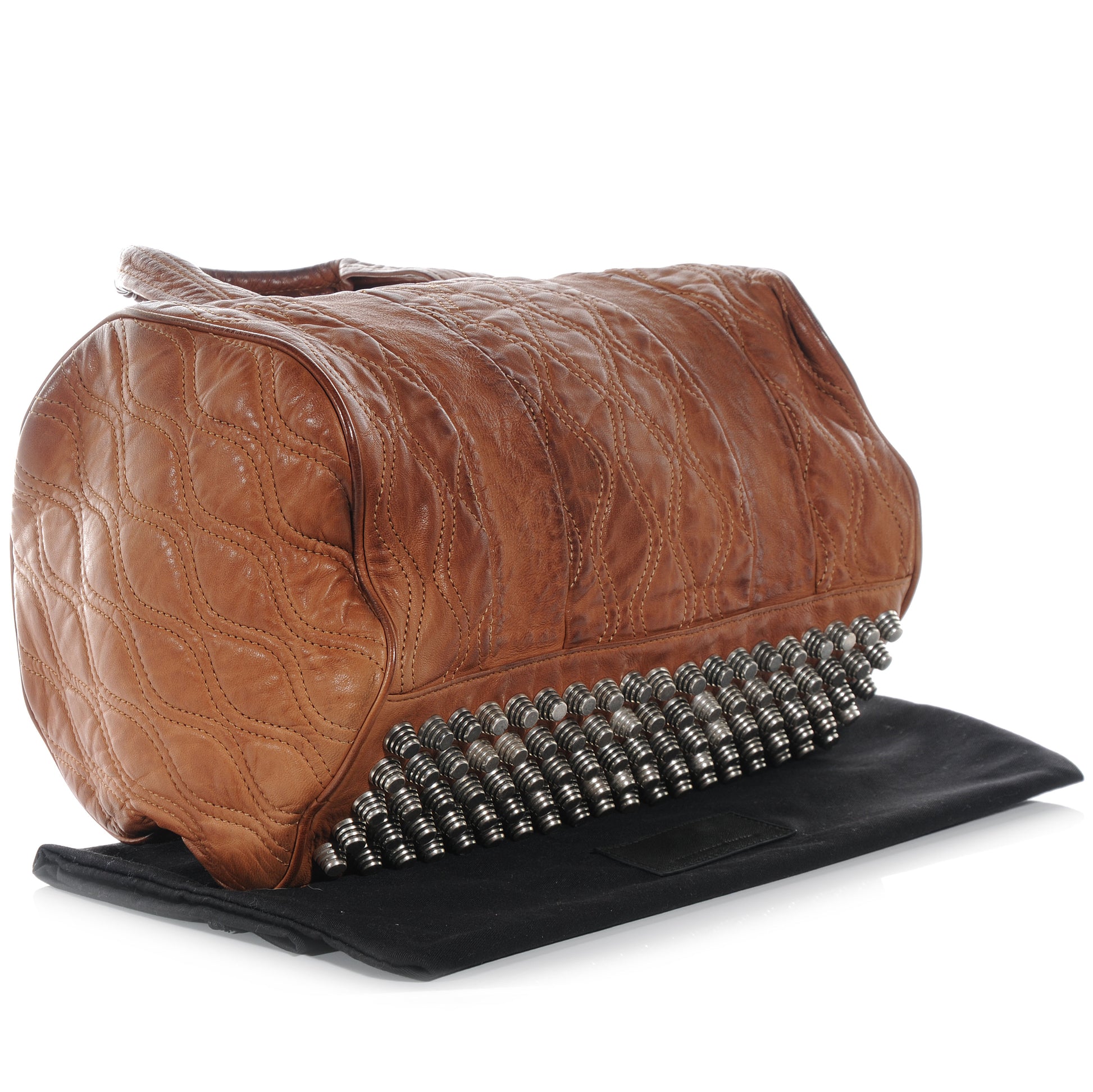 Alexander Wang Quilted Leather Rocco Brown 3 of 5