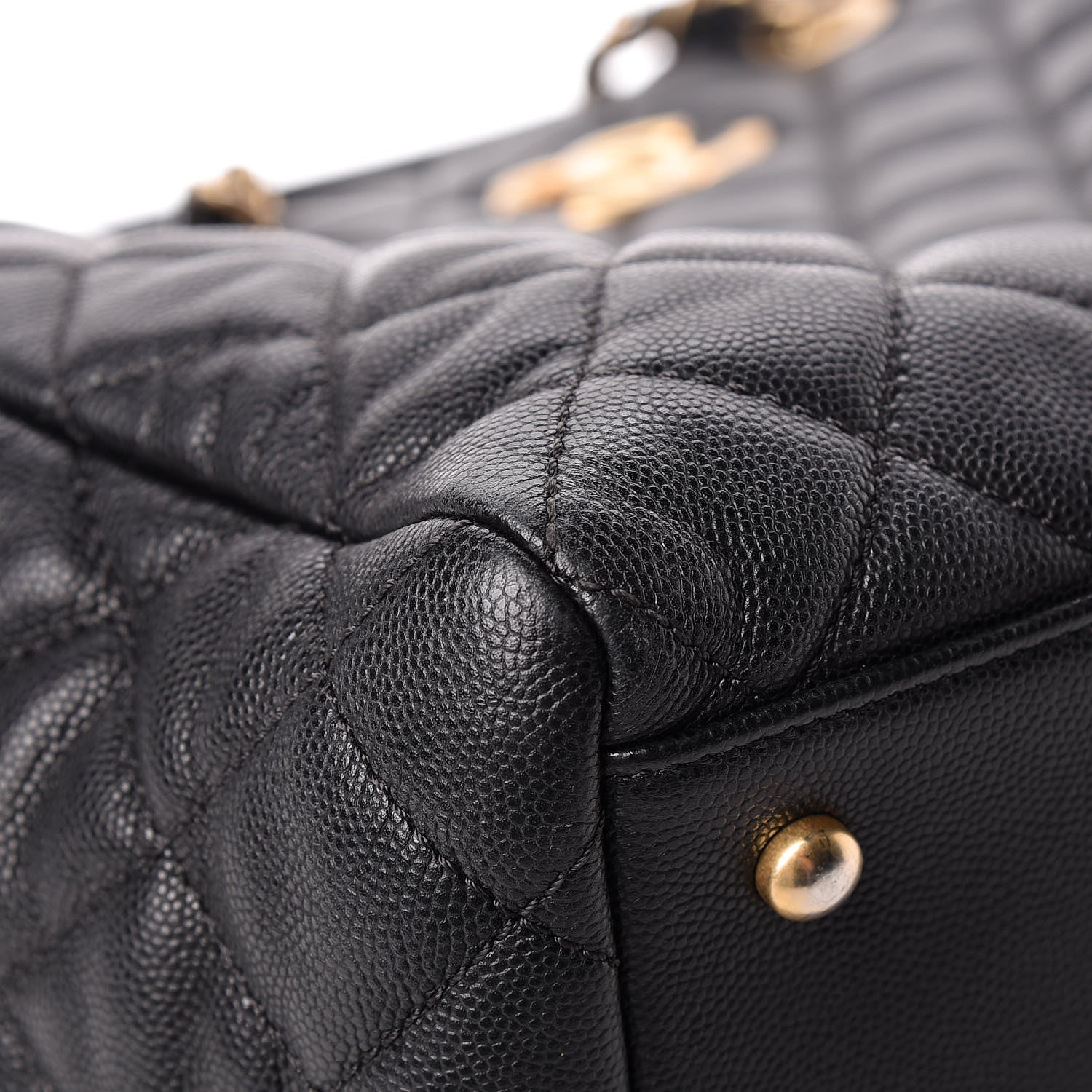 Chanel Caviar Quilted Large Coco Handle Shopping Tote Black 11 of 14