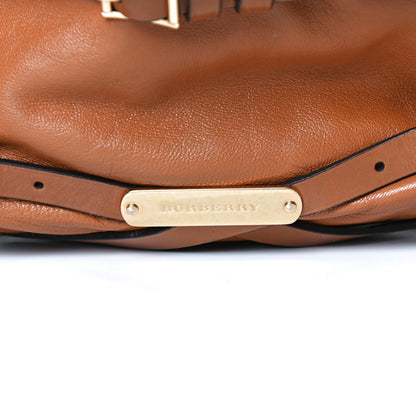 Burberry Soft Lambskin Bridle Calfskin Medium Gosford Hobo Tan 6 of 16