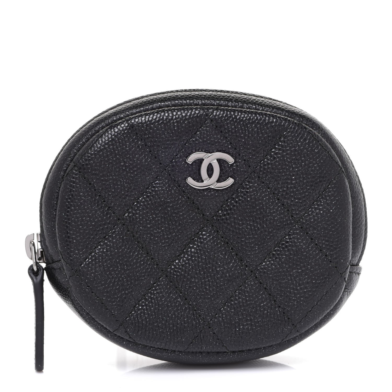 Chanel Caviar Quilted Zip Around Classic Coin Purse Black 1 of 7