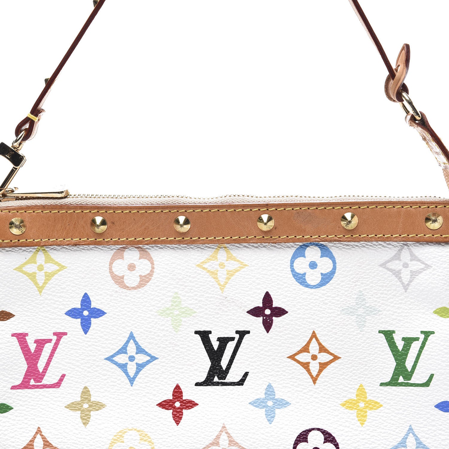 Louis Vuitton Monogram Multicolor Pochette Accessories White 10 of 10