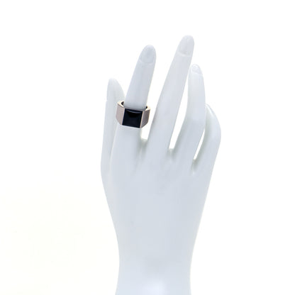 Cartier 18K White Gold Black Onyx Tank Ring 53 6.5 2 of 7