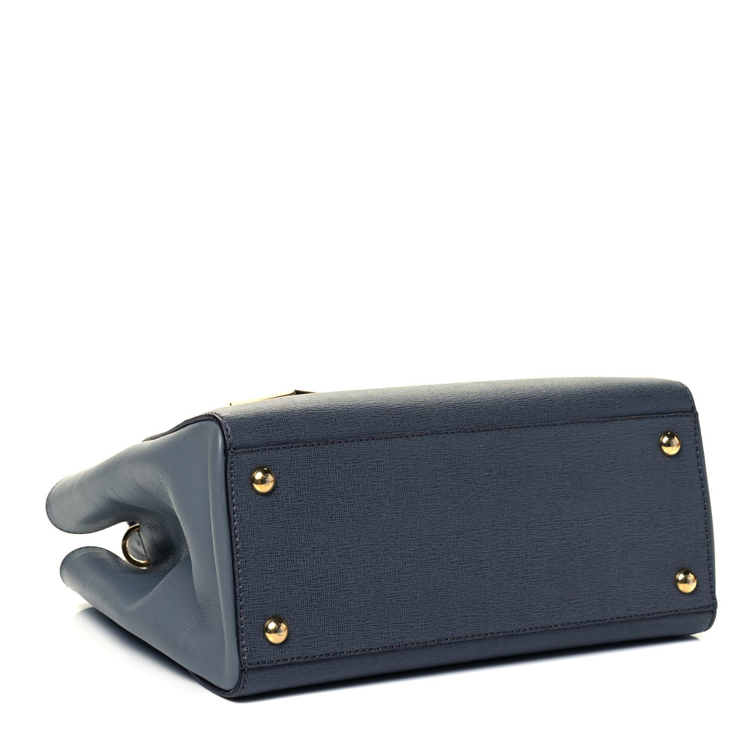 Fendi Vitello Elite Petite 2Jours Tote Grigio Grigio Chiaro 3 of 8
